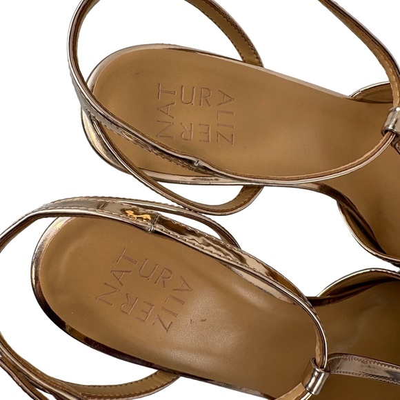 Naturalizer Womens 8.5W Rose Gold Astrid Pump T Strap Pointed Toe Heels - Picture 8 of 9